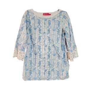 Lilly Pulitzer Catch a Kiss Jubilee By Marcia Cross Tunic Top Womens Size S